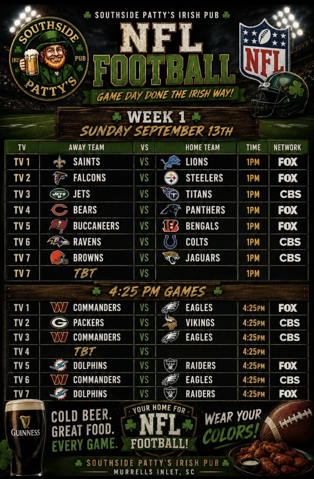 NFL at Southside Patty's